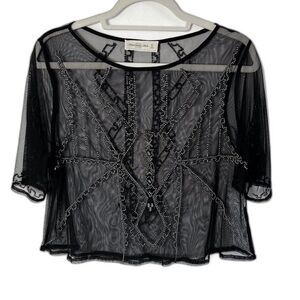 Abercrombie & Fitch Beaded and Embroidery Short Sleeve Top Size XS